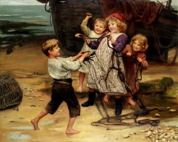 Los días atrapan niños idílicos Arthur John Elsley impresionismo Pinturas al óleo